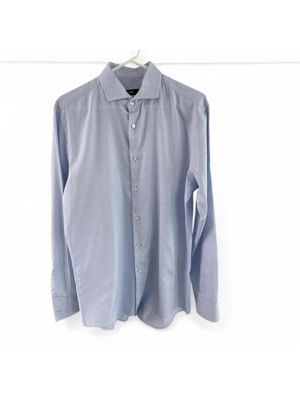 Hugo Boss Slim Fit Light Blue Dress Shirt Size 41/16